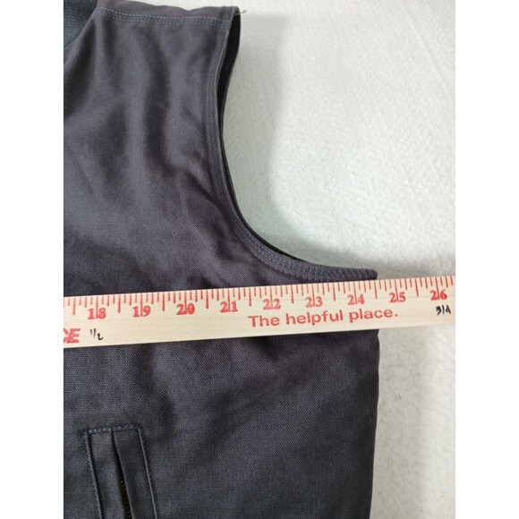 Smith’s Workwear Sherpa Lined Canvas Vest L Brown Zip Front Utility Outdoor - Picture 12 of 13